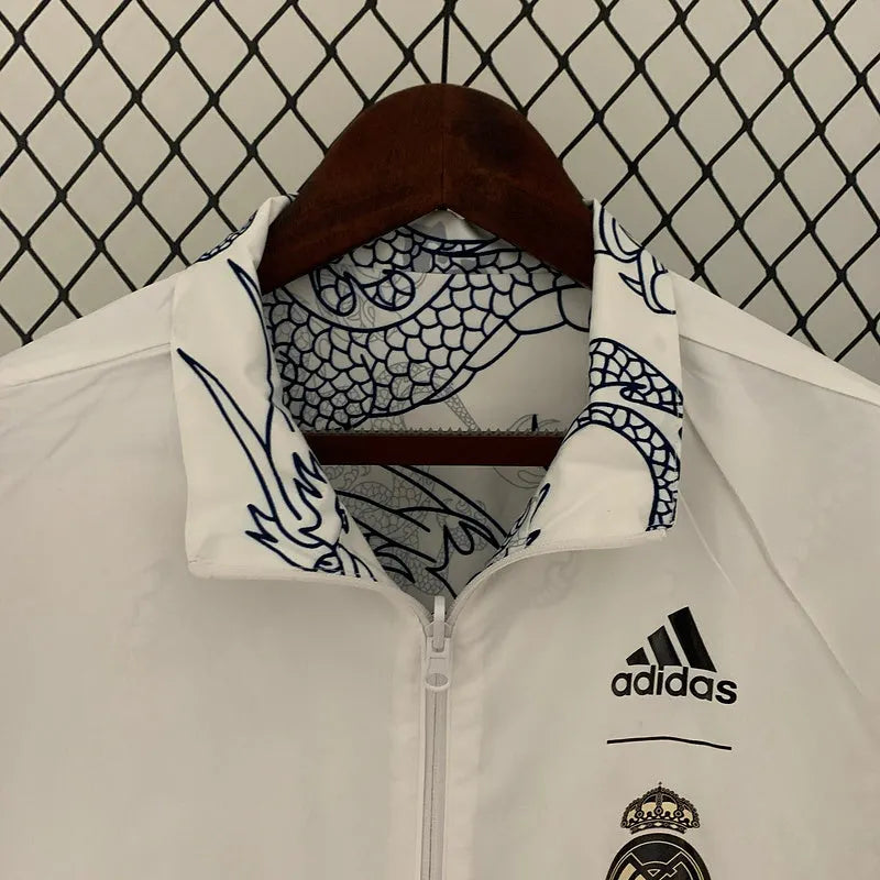 Real Madrid Double Sided Windbreaker White Jacket 2024