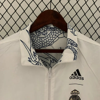 Real Madrid Double Sided Windbreaker White Jacket 2024