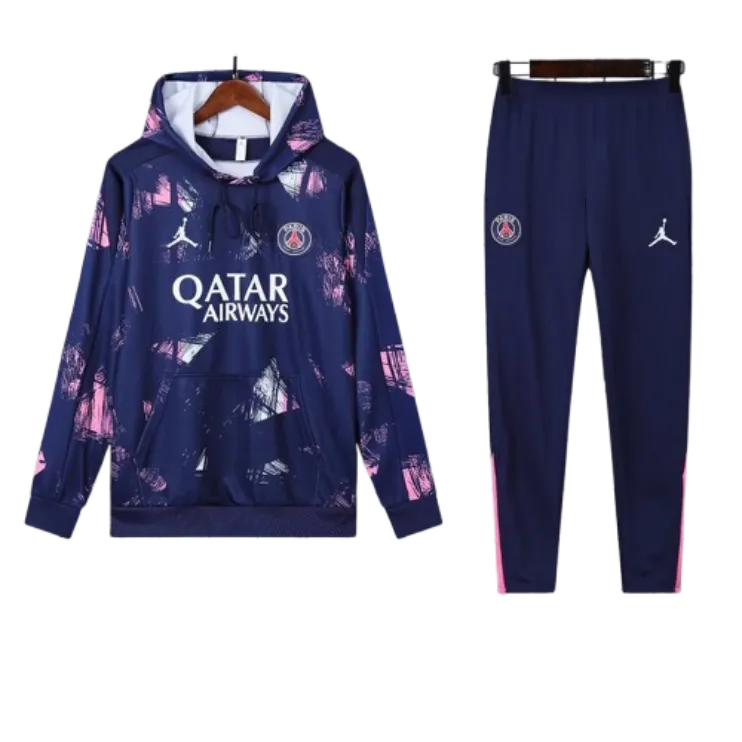 Jordan PSG 2024-25 Hooded Purple Training Tracksuit Kits