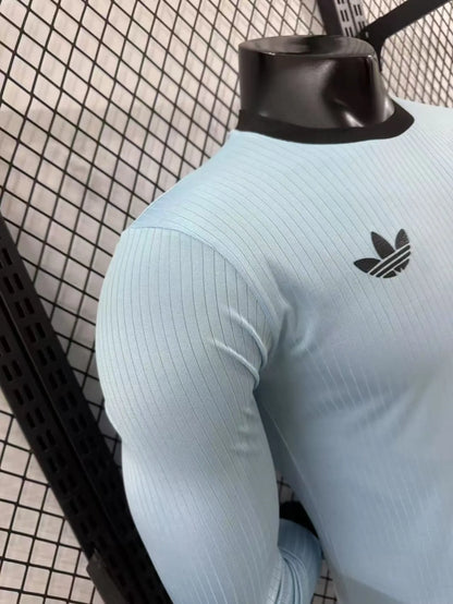 Player Version 2025 Germany Blue 125Th Anniversary Long Sleeve Jersey
