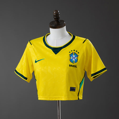 Brazil 2026 Home Women's crop top style Jersey