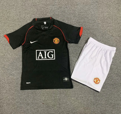 Manchester United 07-08 Away Retro Kids Kits Children Sets Football Jerseys