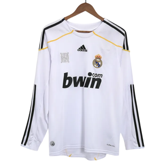 Real Madrid Retro Home Shirt Long Sleeve Jersey 2009-10