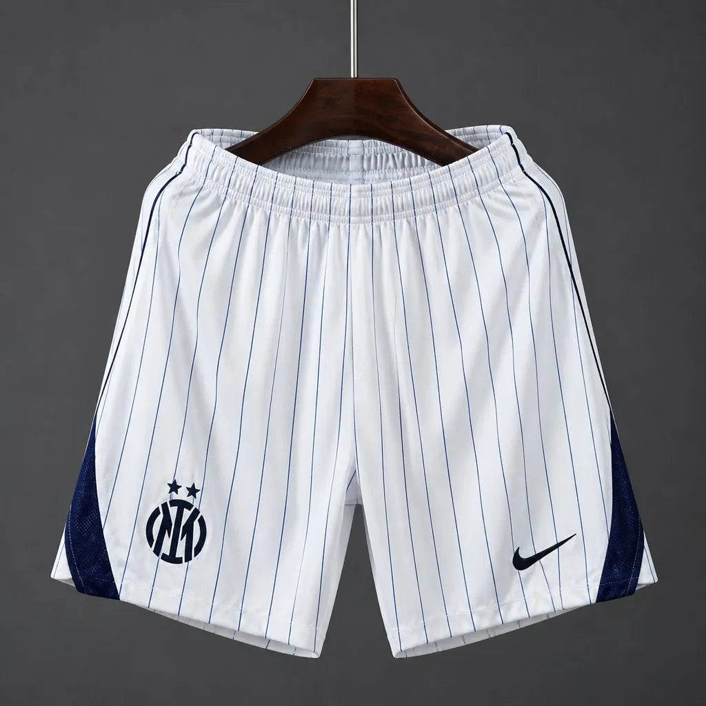 26-27 Inter Milan Away White Stripe Shorts