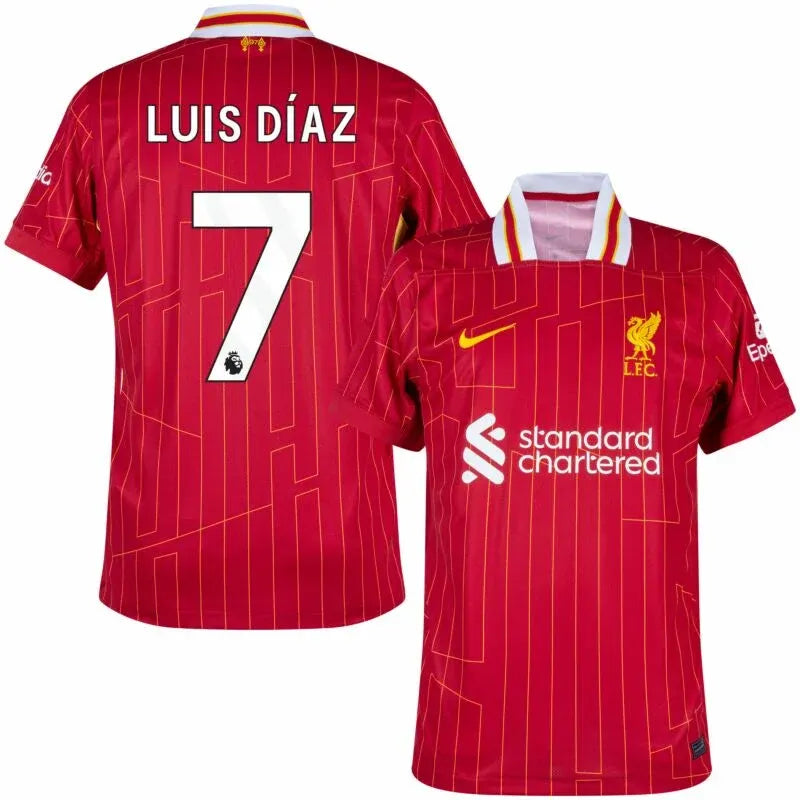 Liverpool Home Luis Díaz 7 Shirt 2024-2025 (Premier League) Size S-4XL