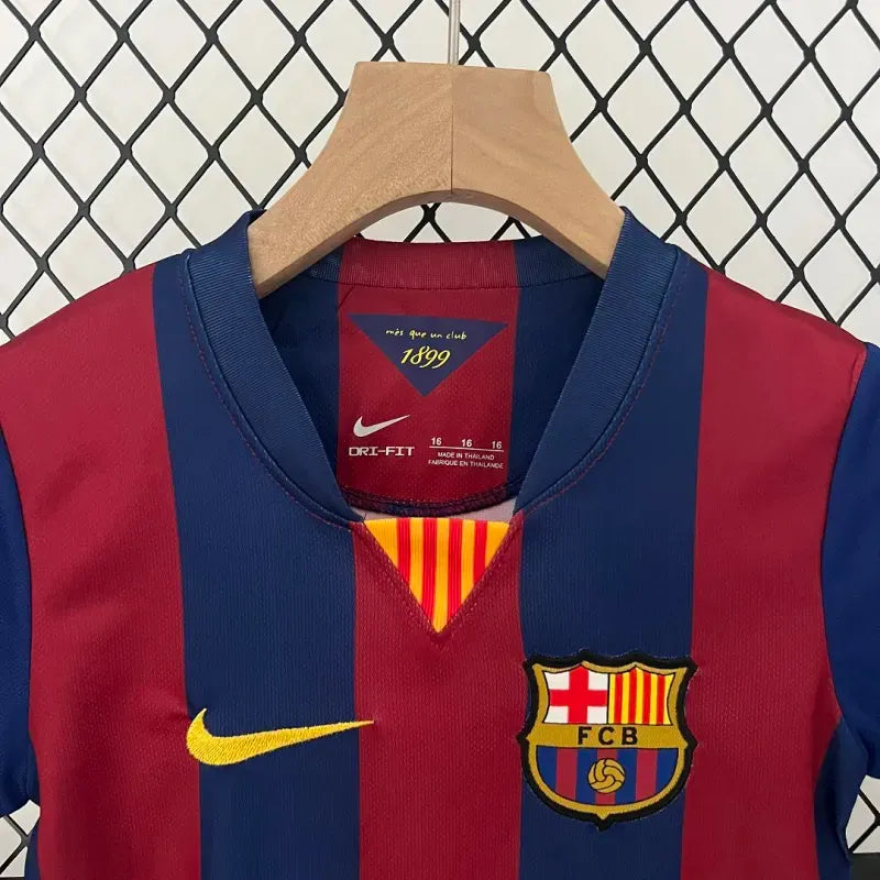 Barcelona Home 2014-15 Retro Kids Kits Jersey+Shorts