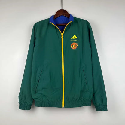 2023-2024 Manchester United Reversible Windbreaker(Blue-Green)Soccer Jersey 1:1 Thai Quality