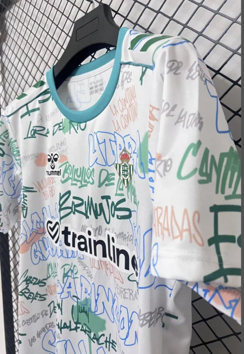 25-26 Real Betis White Graffiti Training Jersey