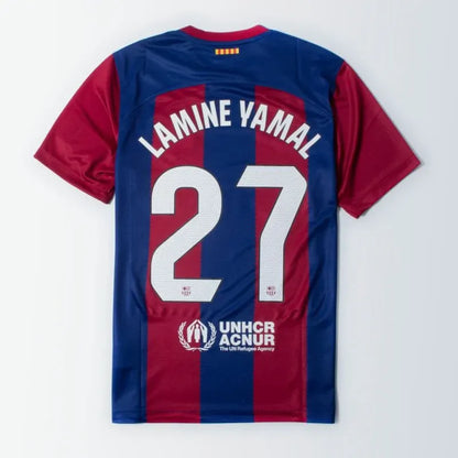 Barcelona Home Lamine Yamal 27 Shirt 2023-2024 (La Liga)