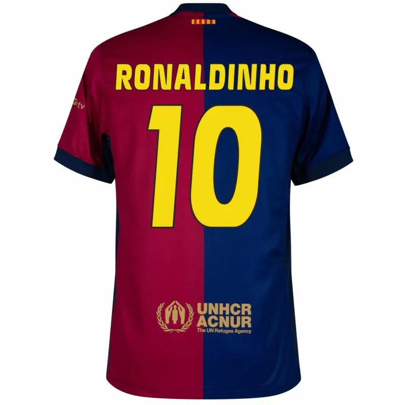 Barcelona Home Ronaldinho 10 Shirt 2024-2025 (Legend Printing) S-4XL