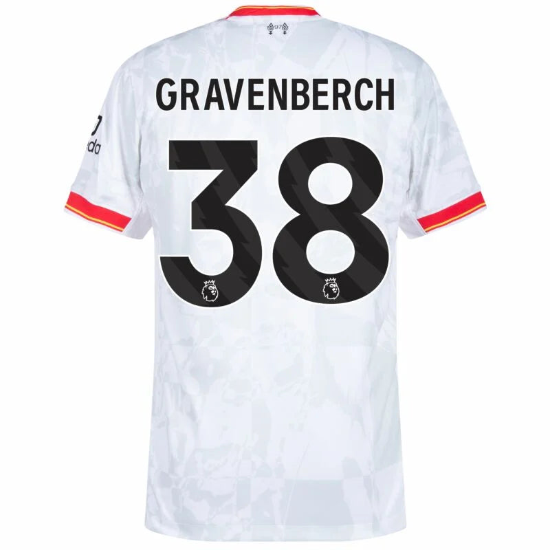 Liverpool Third Away Gravenberch 38 Shirt 2024-2025 (Premier League) Size:S-4XL