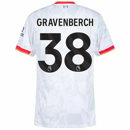 Liverpool Third Away Gravenberch 38 Shirt 2024-2025 (Premier League) Size:S-4XL