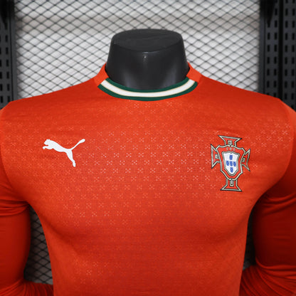 Authentic Puma Soccer Jersey Portugal Home Shirt Long Sleeve 2025