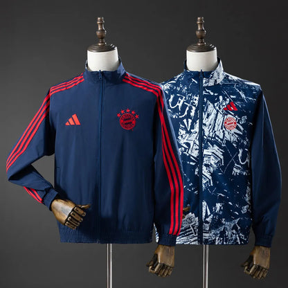 Bayern Munich 25-26 Reversible Jacket Windbreaker - Navy Blue