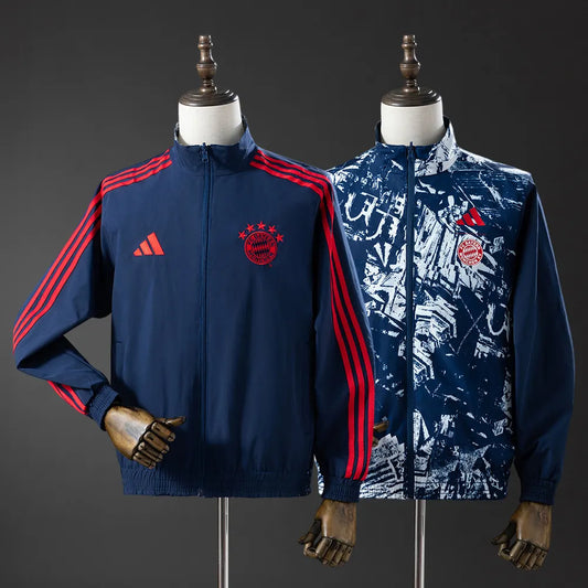 Bayern Munich 25-26 Reversible Jacket Windbreaker - Navy Blue