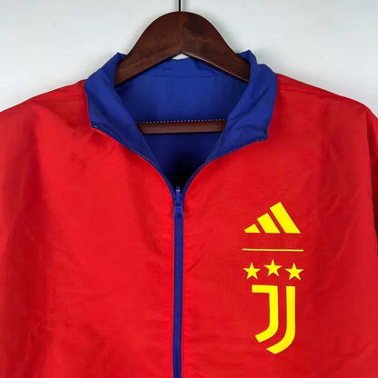 2023-2024 Juventus Reversible Windbreaker(Blue-red)Soccer Jersey 1:1 Thai Quality