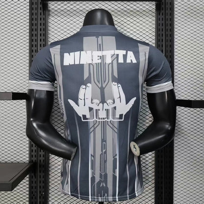 Player Version 25-26 Olympique de Marseille Grey with Geometric Stripes Jersey