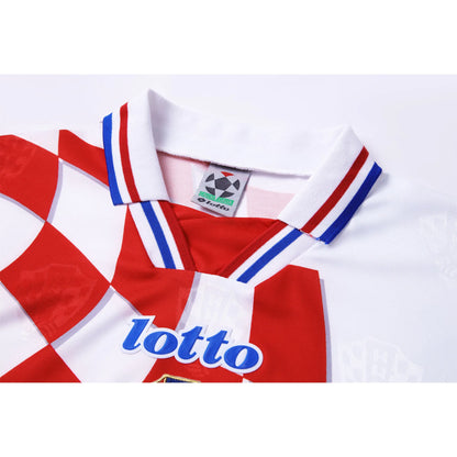 Croatia Nation Retro Men Jersey Home World Cup White 1998