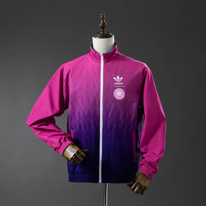 German Reversible Jacket Windbreaker - Green & Purple