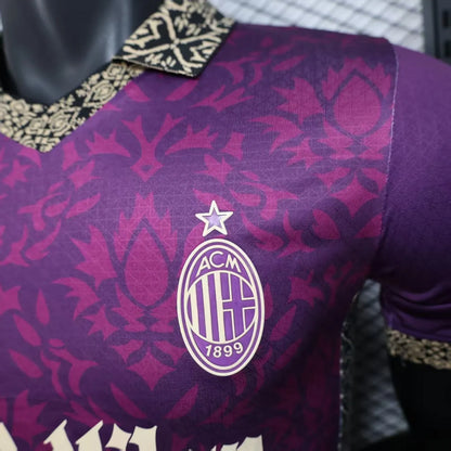 Player Version 25-26 AC Milan Redesigned Away Purple with Geometric Pattern Jersey