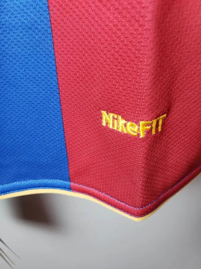 Barcelona Retro Nike Men Home Football Long Sleeve Shirt 2007-08