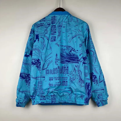 2023-2024 Juventus Reversible Windbreaker Blue Soccer Jersey 1:1 Thai Quality