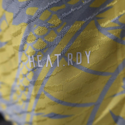 Real Madrid Men's Polo Shirt Dragon Pattern Yellow Jersey 25-26
