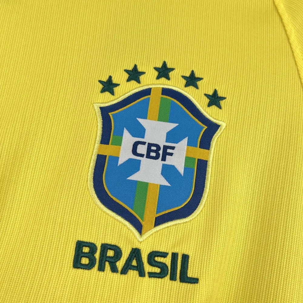 Mens Brazil 2026 World Cup Home Long Sleeve Jersey
