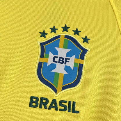 Mens Brazil 2026 World Cup Home Long Sleeve Jersey