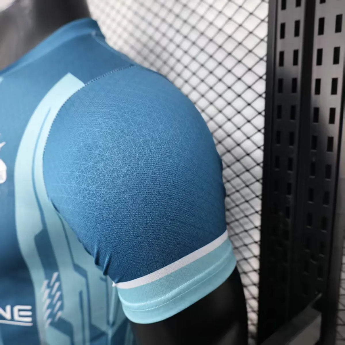 Player Version 25-26 Olympique de Marseille Blue with Geometric Stripes Jersey