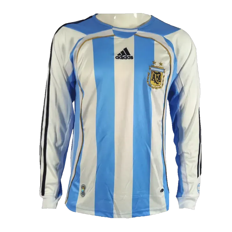 Retro Argentina World Cup 2006 Home Long Sleeve Jersey