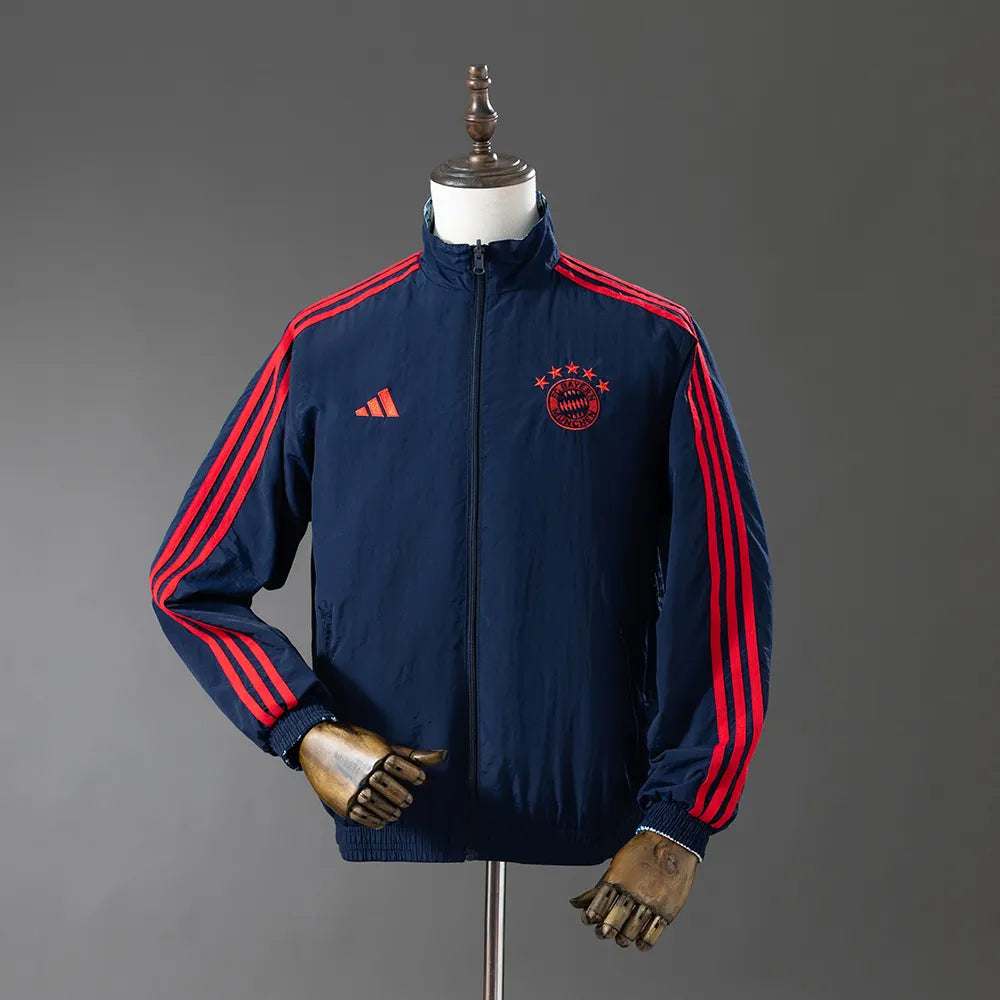 Bayern Munich Trench Coat Reversible Jacket Windbreaker