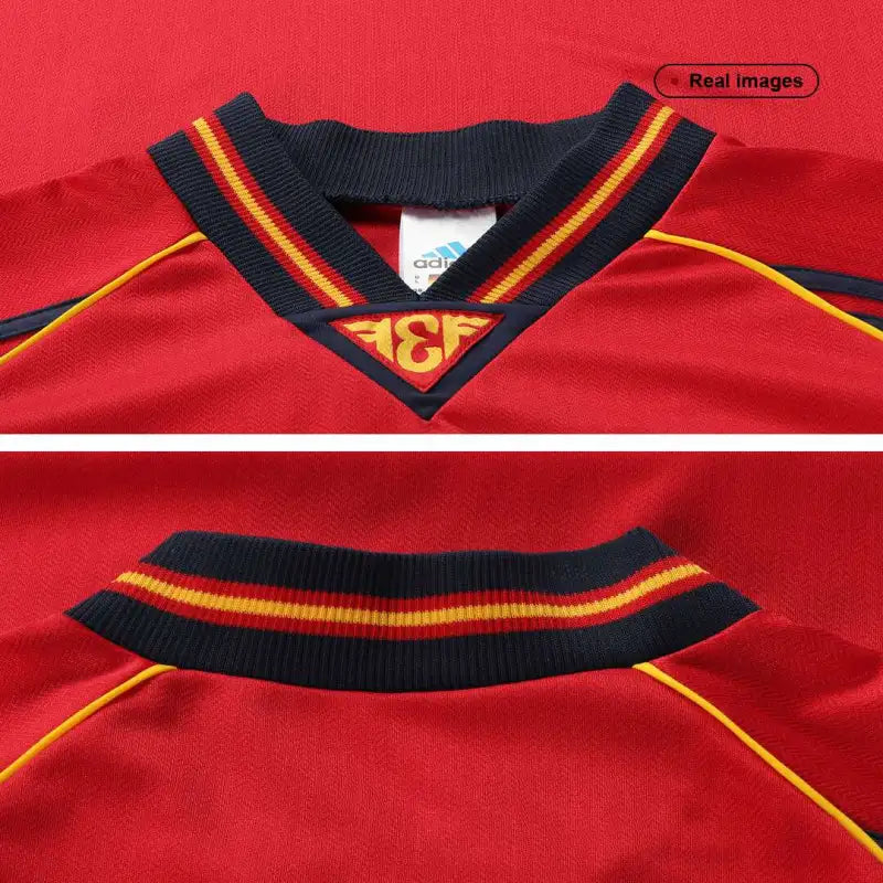 1998 Spain Nation Retro Jersey Home World Cup