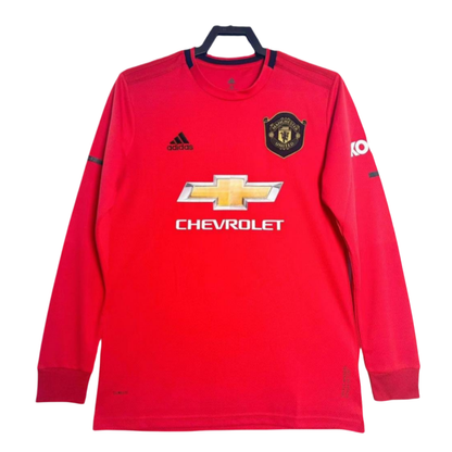 Retro Manchester United Home Long Sleeve Football Shirt 2019-2020