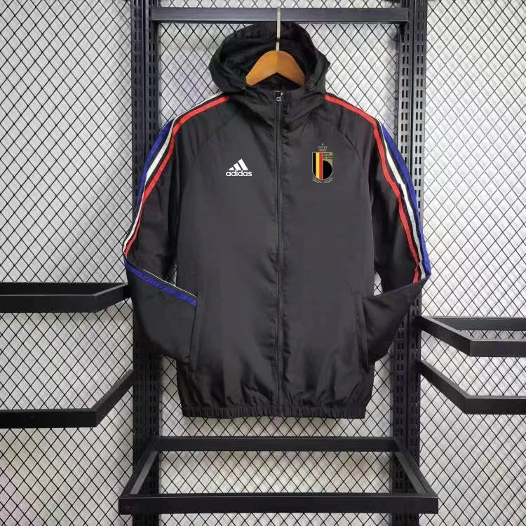2024 Belgium Windbreaker Black Football Shirt