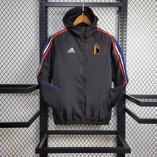 2024 Belgium Windbreaker Black Football Shirt