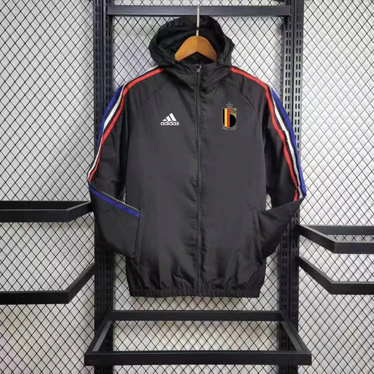 2024 Belgium Windbreaker Black Football Shirt