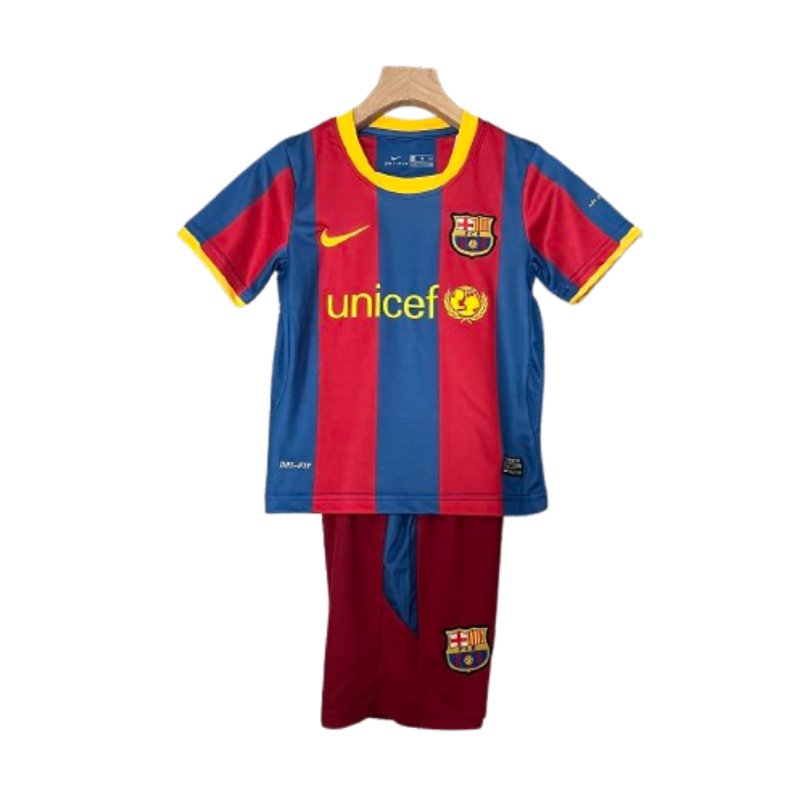 Barcelona 10-11 Home Retro Kids Kit Football Jersey