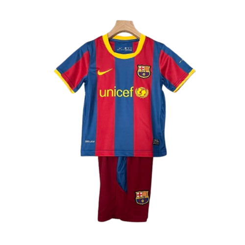 Barcelona 10-11 Home Retro Kids Kit Football Jersey