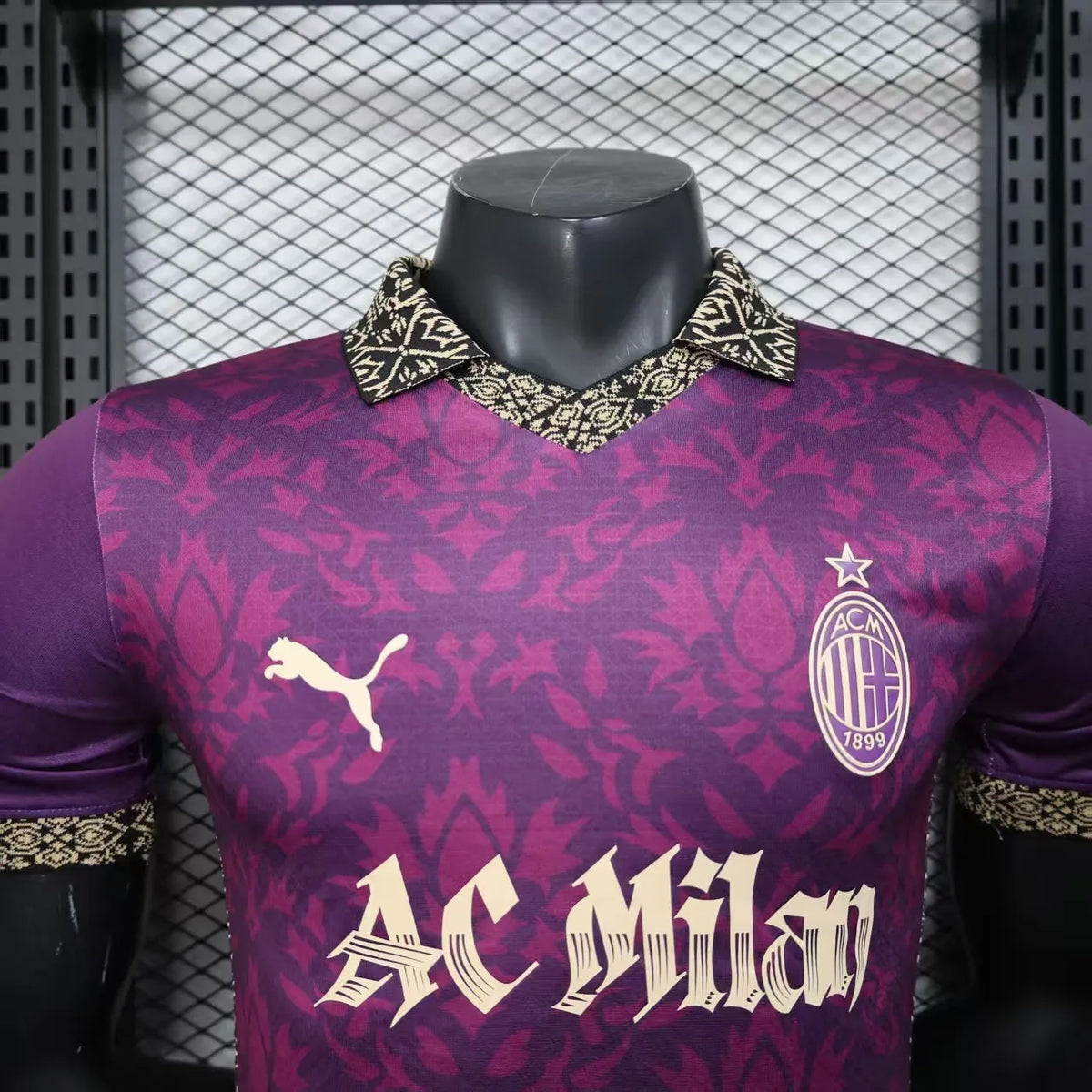 Player Version 25-26 AC Milan Redesigned Away Purple with Geometric Pattern Jersey