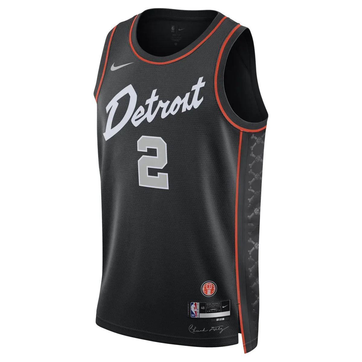 Unisex Detroit Pistons Cade Cunningham Black 2023-24 Swingman Jersey - City Edition
