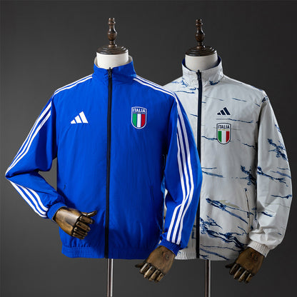 Italy Trench Coat Reversible Jacket Windbreaker