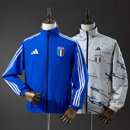 Italy Trench Coat Reversible Jacket Windbreaker