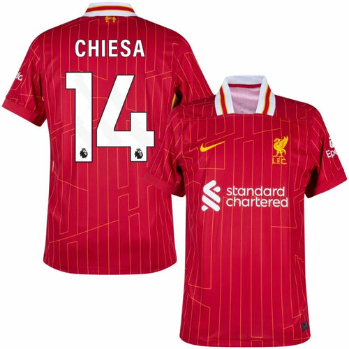 Liverpool Home Chiesa 14 Shirt 2024-2025 (Premier League) Size S-4XL