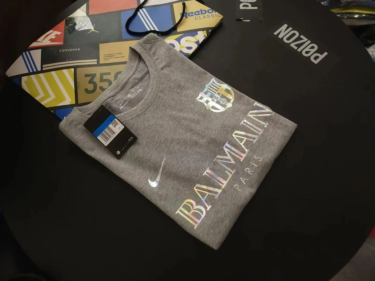 BALMAIN Barcelona 24-25 Grey Reflective Football New Shirt