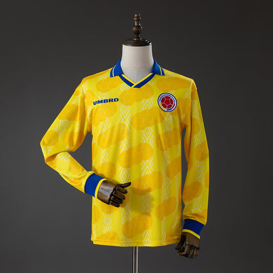 Colombia 1994 Home Retro Long Sleeve Jersey