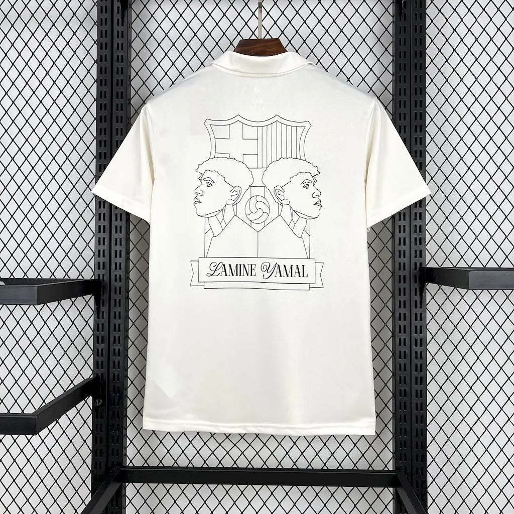 Barcelona POLO Shirt Lamin Yamal 304 White 24-25
