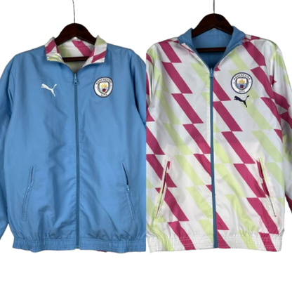 2023/2024 Manchester City Reversible Windbreaker Blue Soccer Jersey 1:1 Thai Quality