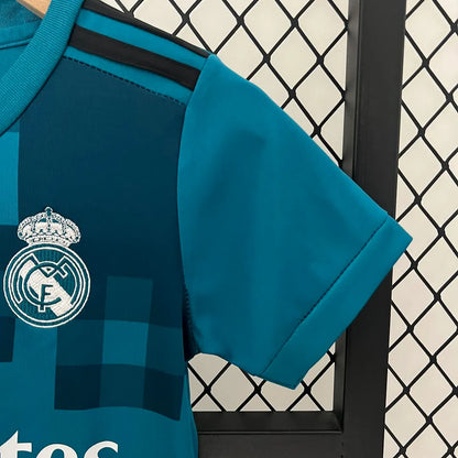 Real Madrid 17-18 Third Away Retro Kids Kit Soccer Jersey