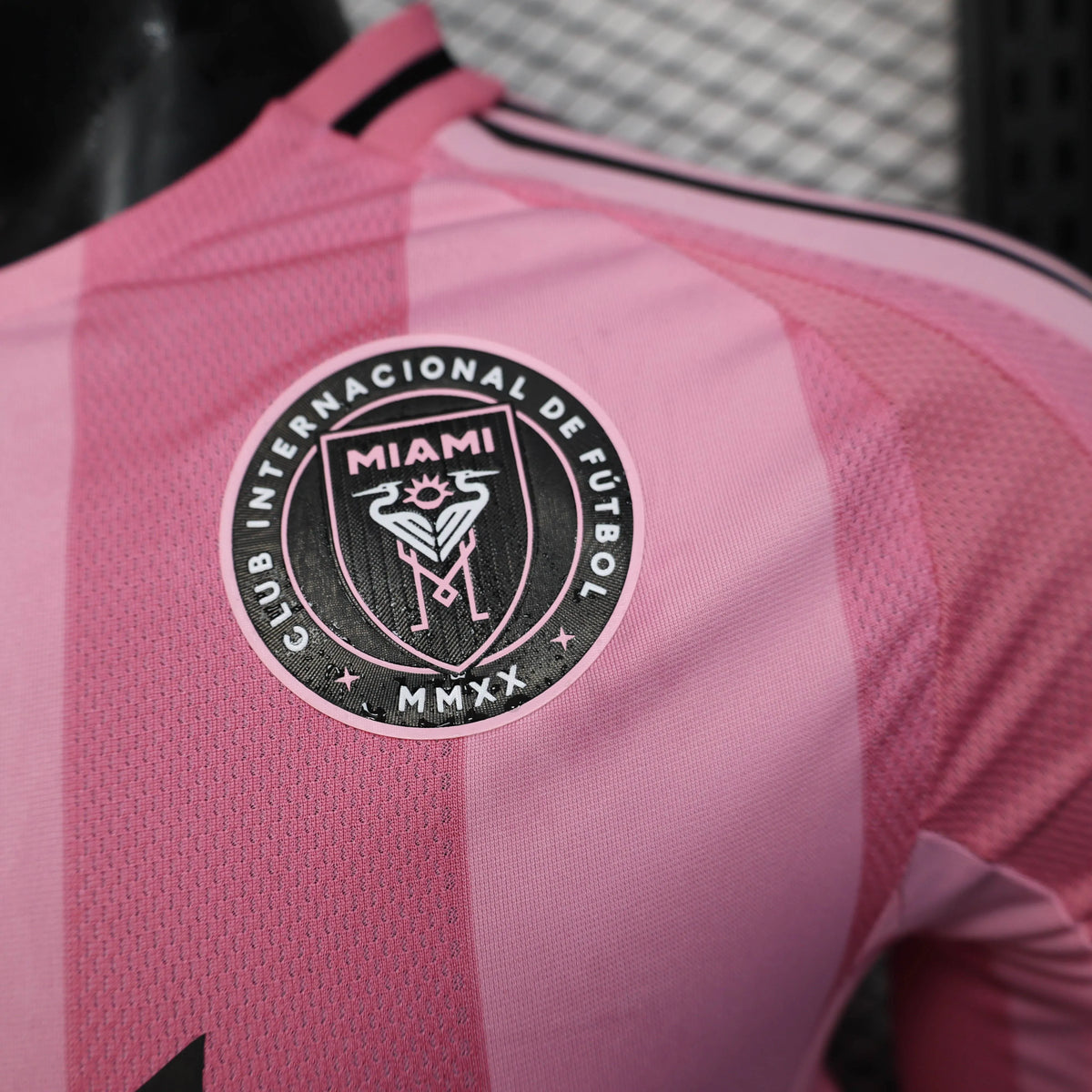 Inter Miami CF Home Pink Soccer Jersey Player Version Shirt Long sleeve 2025-26